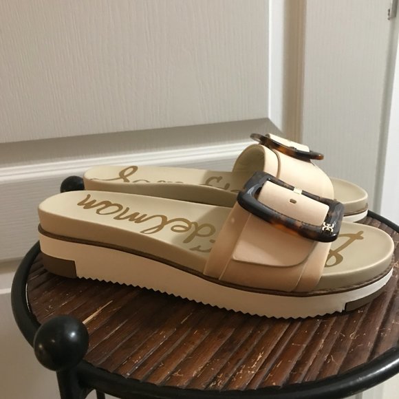 Sam Edelman - Slide Sandals Ariane, Ivory Leather - Wms size 6 - Picture 3 of 6